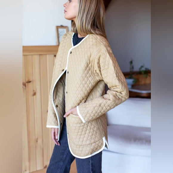 Emerson Fry Jackets & Blazers - Emerson Fry India Quilted Coat in Camel